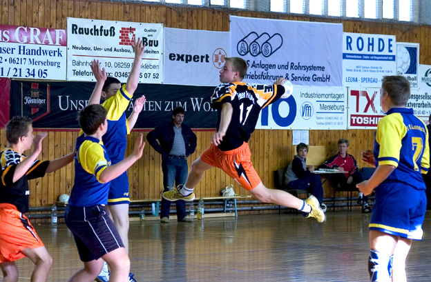 Barnickel beim Sprungwurf