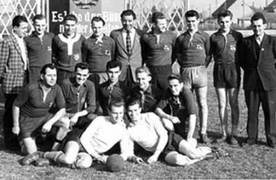 Gro�feldmannschaft der BSG Stahl um 1960